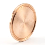 Copper Sanitary Brass Tri Clover Clamped Blank Blind Cap