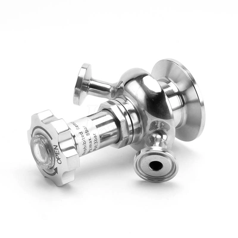 Aseptic Stainless Steel Manual Sampling Valve With Indicator