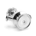 Sanitary Stainless Steel Clamp Aseptic Sampling Valve With Stainless Steel Handle Wheel