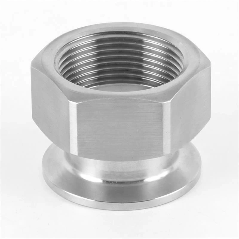 Sanitary Stainless Steel Hexagon Female-Clamped Adapter