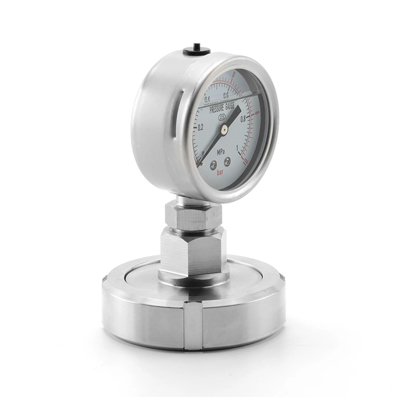 Sanitary Stainless Steel SMS Connection Pressure Gauge