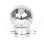 Sanitary Stainless Steel Mirror Polished Bolted Fixed Cleaning Ball