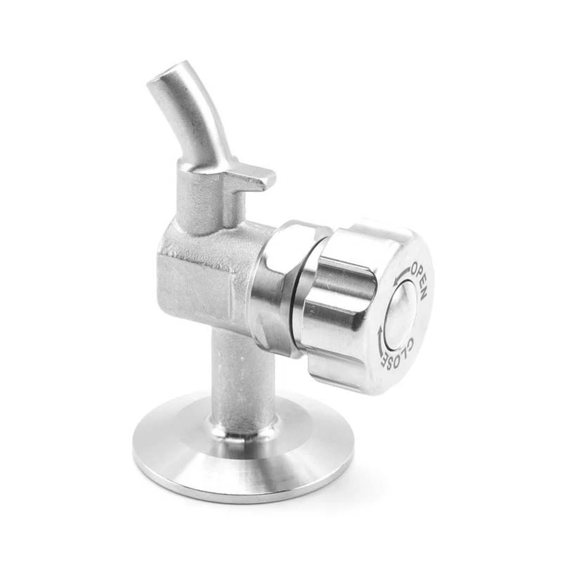 Sanitary Stainless Steel Clamped Aseptic Sampling Valve For Beer Brewery