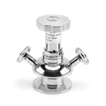 Sanitary Stainless Steel Clamp Aseptic Sampling Valve With Stainless Steel Handle Wheel