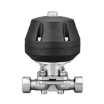 Sanitary Stainless Steel Thread Female Pneumatic Diaphragm Valve With Plastic Actuator