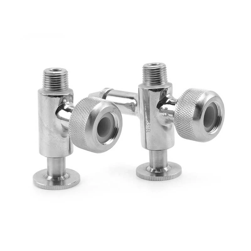 Sanitary Stainless Steel Thread Liquid Level Gauge With Sampling Valve