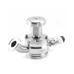 Sanitary Stainless Steel Manual Sterile Tank Bottom Valve With Sampling Valve