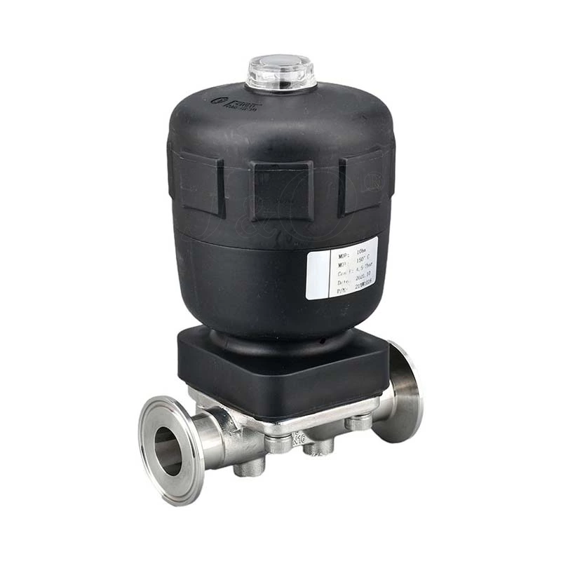 Sanitary Stainless Steel Pneumatic Clamp Diaphragm Valve with Plastic Actuator