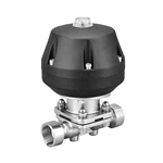 Sanitary Stainless Steel Thread Female Pneumatic Diaphragm Valve With Plastic Actuator