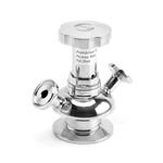 Sanitary Stainless Steel Clamp Aseptic Sampling Valve With Stainless Steel Handle Wheel