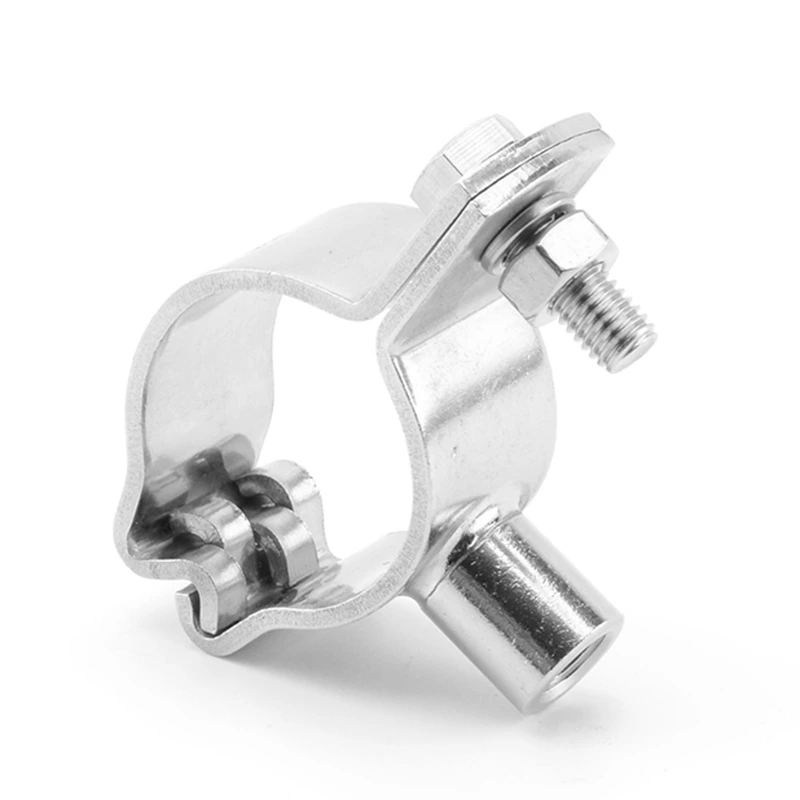 Sanitary Stainless Steel Pipe Holder Bossed Clamp With M10 Thread