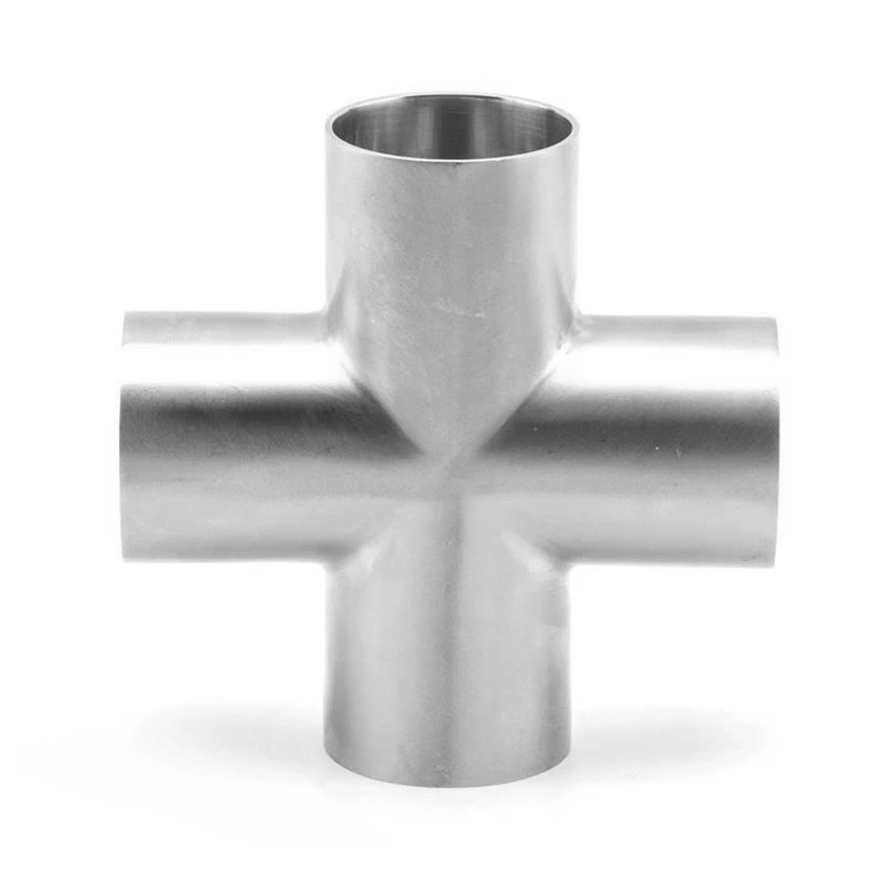 3A Sanitary Stainless Steel Butt Weld Long Cross