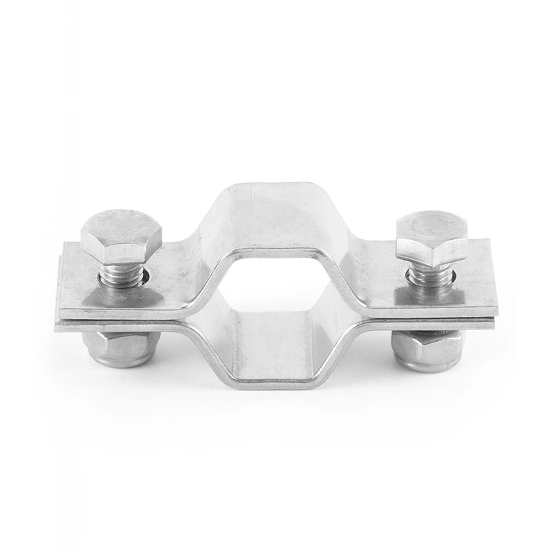 Stainless Steel 304 316L Sanitary Hexagon Pipe Holder Without Base