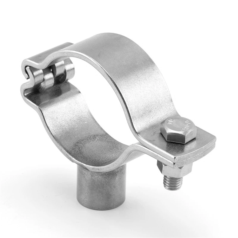 Sanitary Stainless Steel Pipe Holder Bossed Clamp