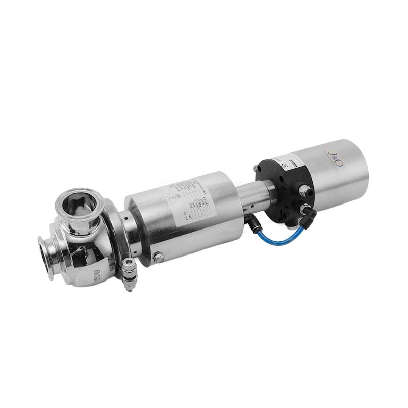 Sanitary Stainless Steel Pneumatic Clamped Reversing Valve With Positioner