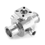 Auto Sanitary Stainless Steel Jacketed Clamped Ball Valve