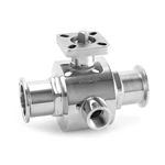 Auto Sanitary Stainless Steel Jacketed Clamped Ball Valve