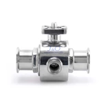 Auto Sanitary Stainless Steel Jacketed Clamped Ball Valve