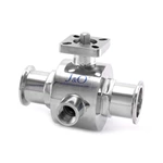 Auto Sanitary Stainless Steel Jacketed Clamped Ball Valve