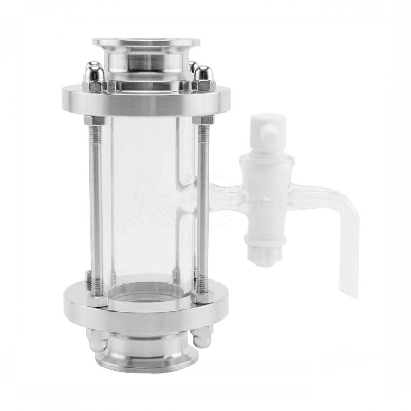 Sanitary Stainless Steel Tubular Sight Glass With Sampling Vavle