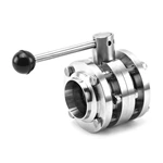 Liquid Water Cooling Data Center Stainless Steel Three Piece Butterfly Valve