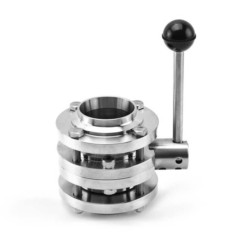 Liquid Water Cooling Data Center Stainless Steel Three Piece Butterfly Valve