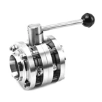 Liquid Water Cooling Data Center Stainless Steel Three Piece Butterfly Valve