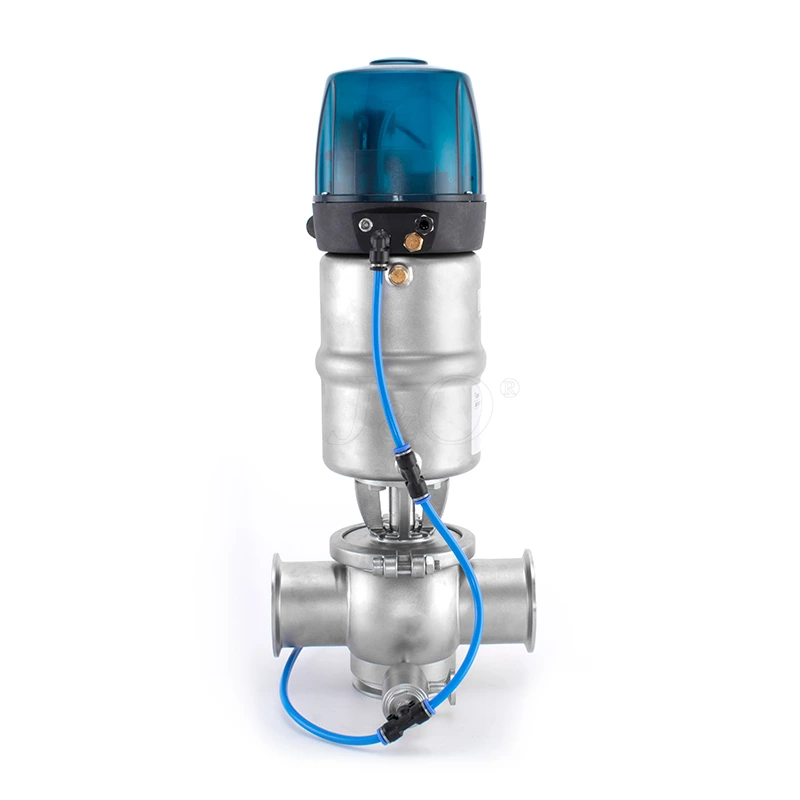 Pneumatic Sanitary Stainless Steel Cleaning Single Seat Clamped Mix Proof Valve