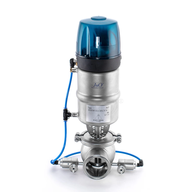 Pneumatic Sanitary Stainless Steel Cleaning Single Seat Clamped Mix Proof Valve