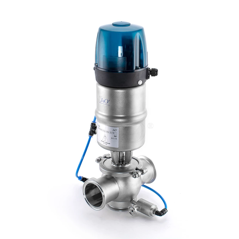 Pneumatic Sanitary Stainless Steel Cleaning Single Seat Clamped Mix Proof Valve
