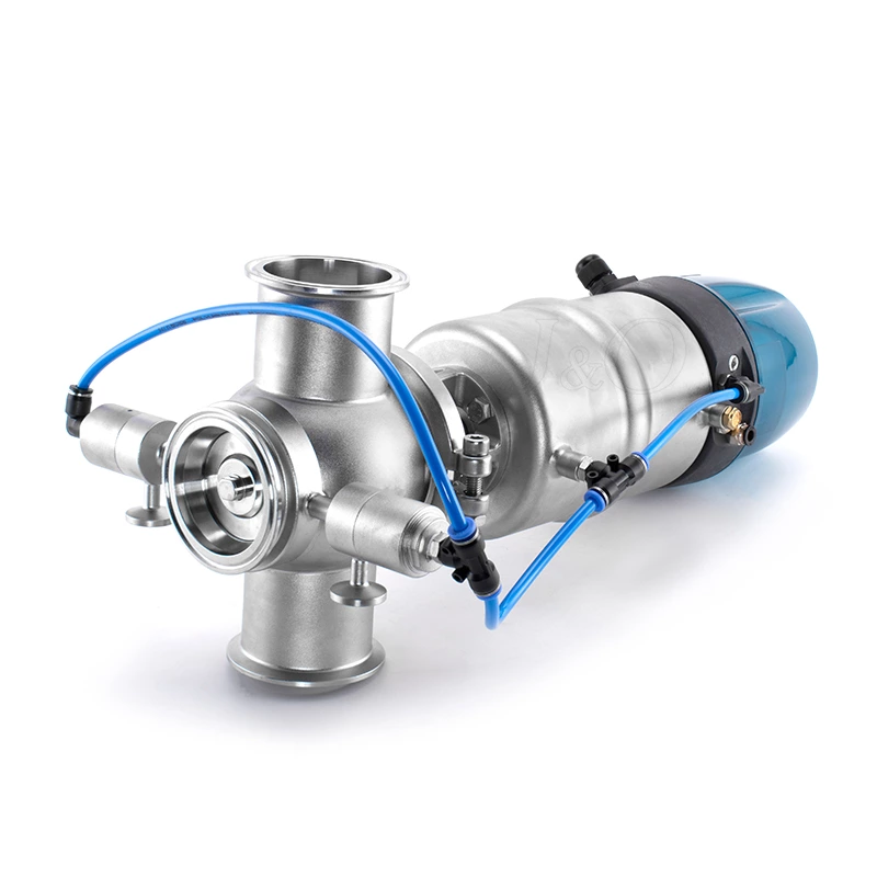 Pneumatic Sanitary Stainless Steel Cleaning Single Seat Clamped Mix Proof Valve