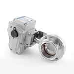 Sanitary Stainless Steel Electric Clamp Butterfly Valve