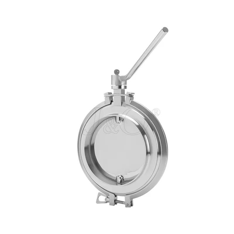 Sanitary Stainless Steel Manual Welding Quick Release Powder Butterfly Valve
