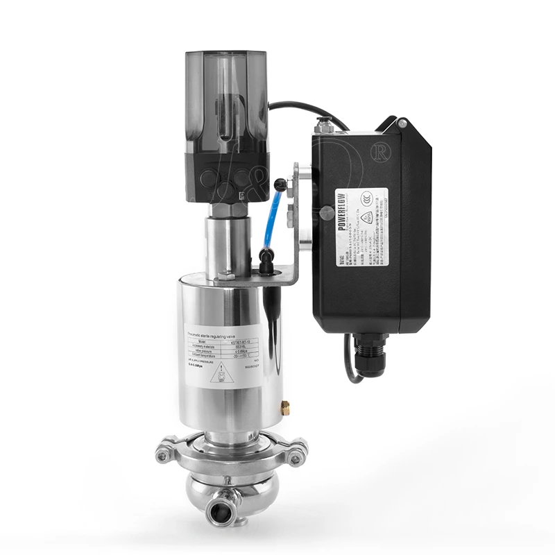 Sanitary Pneumatic Flow Regulating Valve With IP6000 Positioner