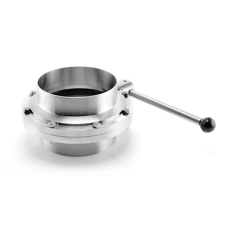 Data Center Liquid Cooling 8 inch Stainless Steel Butt Weld Butterfly Valve