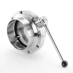 Data Center Liquid Cooling 8 inch Stainless Steel Butt Weld Butterfly Valve