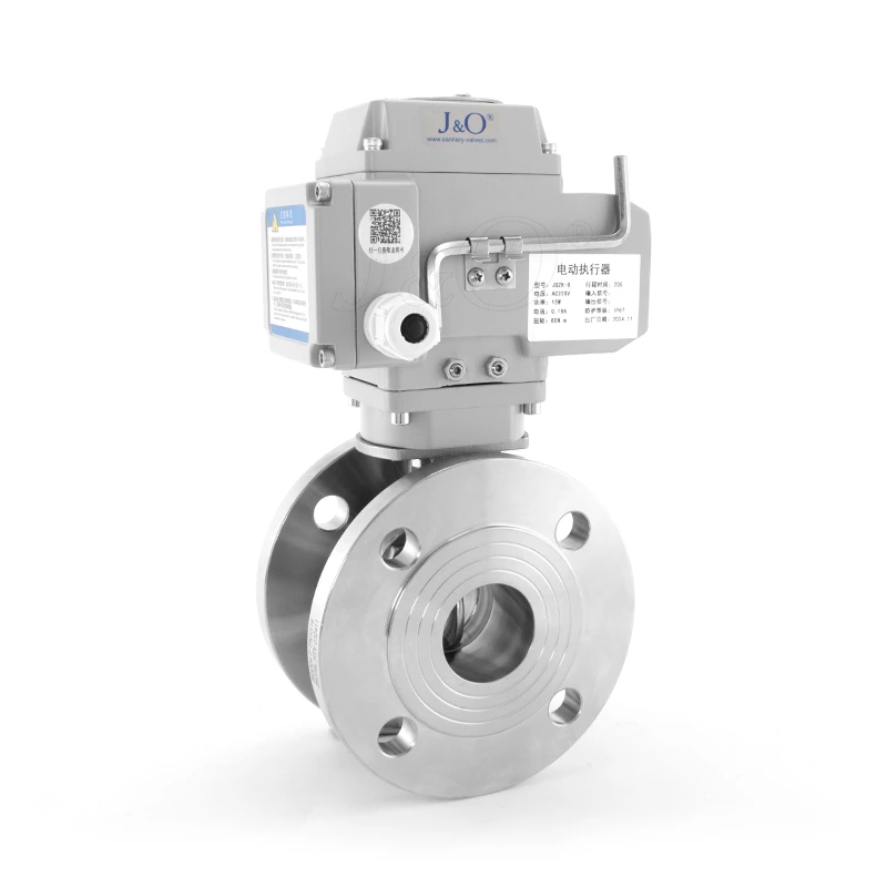 Electric Sanitary Flanged Butterfly Valve