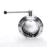 Data Center Liquid Cooling 8 inch Stainless Steel Butt Weld Butterfly Valve