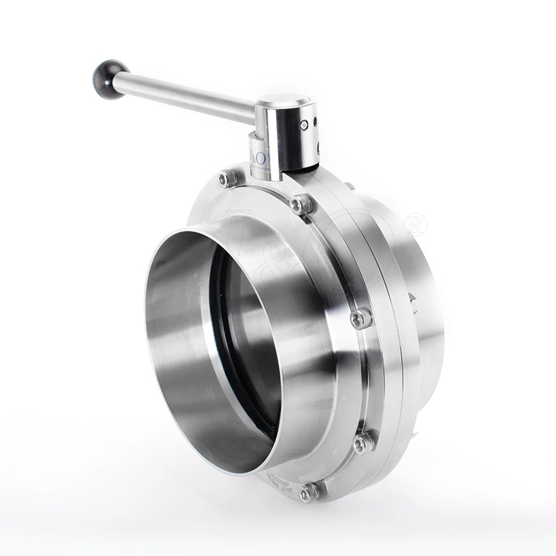 Data Center Liquid Cooling 8 inch Stainless Steel Butt Weld Butterfly Valve