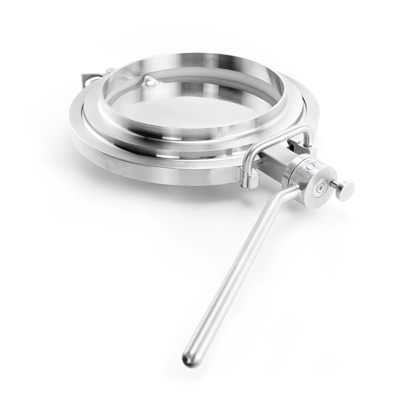 Sanitary Stainless Steel Manual Welding Quick Release Powder Butterfly Valve