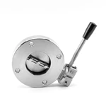 GI Stainless Steel Wafer Type Flange Manual Vacuum Butterfly Valve