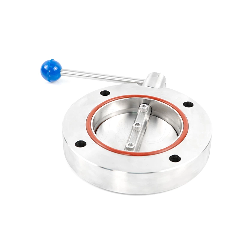 GI Stainless Steel SS304 SS316L Flange Manual High Vacuum Butterfly Valve