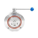 GI Stainless Steel SS304 SS316L Flange Manual High Vacuum Butterfly Valve