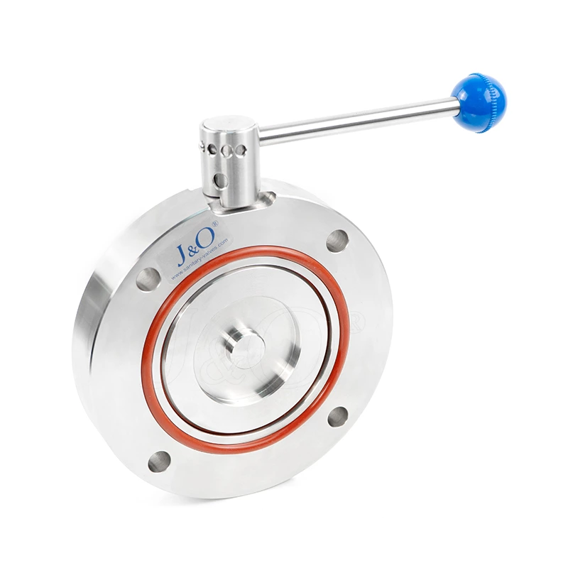 GI Stainless Steel SS304 SS316L Flange Manual High Vacuum Butterfly Valve