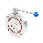 GI Stainless Steel SS304 SS316L Flange Manual High Vacuum Butterfly Valve