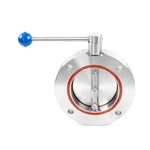 GI Stainless Steel SS304 SS316L Flange Manual High Vacuum Butterfly Valve