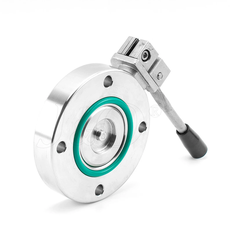 GI Stainless Steel Wafer Type Flange Manual Vacuum Butterfly Valve