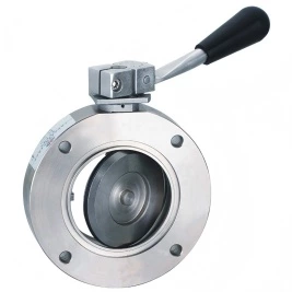 GI Stainless Steel Wafer Type Flange Manual Vacuum Butterfly Valve