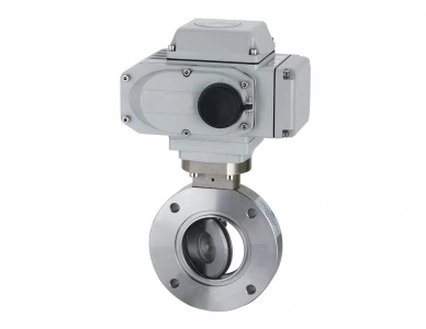 Stainless Steel GI Electric Wafer Type Flange Vacuum Butterfly Valve