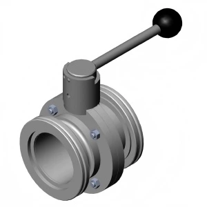 Stainless Steel SS304 SS316L KF ISO Vacuum Butterfly Valve